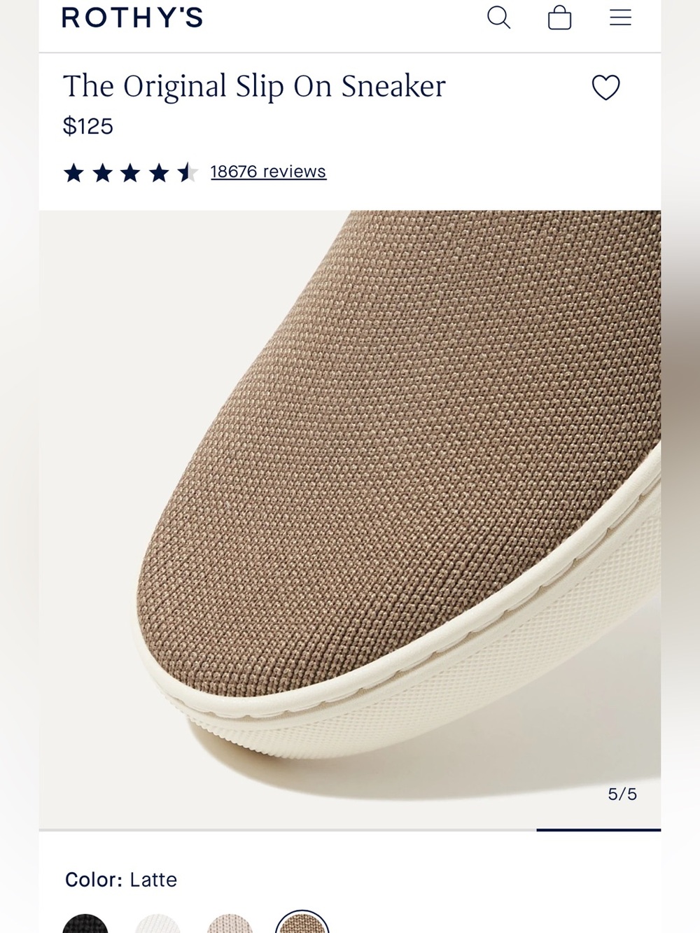 Rothie’s Slip-on Sneaker Latte Tan 8.5 - Picture 2 of 10